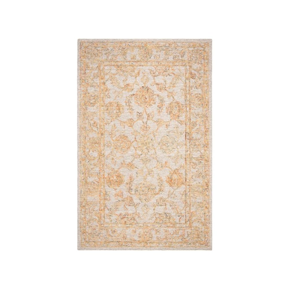 Abstract, BEIGE / GOLD, 6' X 9', Area Rug