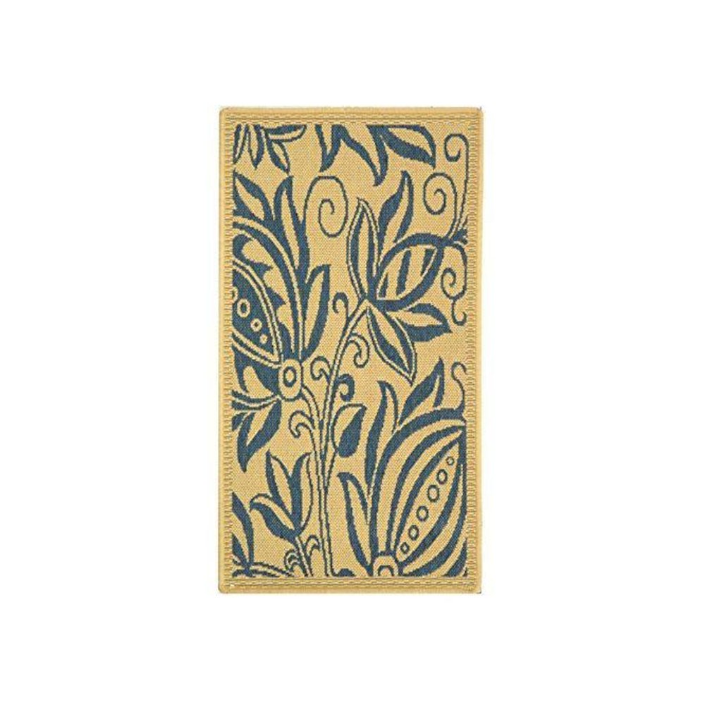 COURTYARD, NATURAL / BLUE, 4' X 5'-7", Area Rug, CY2961-3101-4