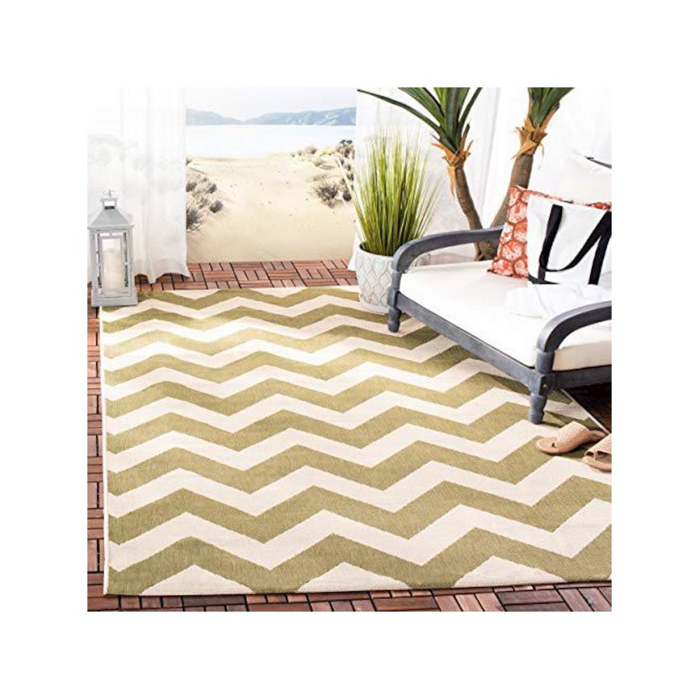 COURTYARD, GREEN / BEIGE, 4' X 4' Square, Area Rug, CY6244-244-4SQ