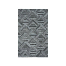 Abstract, BLUE / BLACK, 8' X 10', Area Rug, ABT607M-8