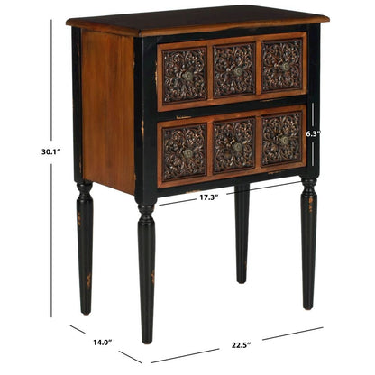 KENNETH 2 DRAWER SIDE TABLE