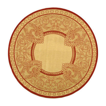 COURTYARD, NATURAL / RED, 5'-3" X 7'-7", Area Rug, CY2965-3701-5