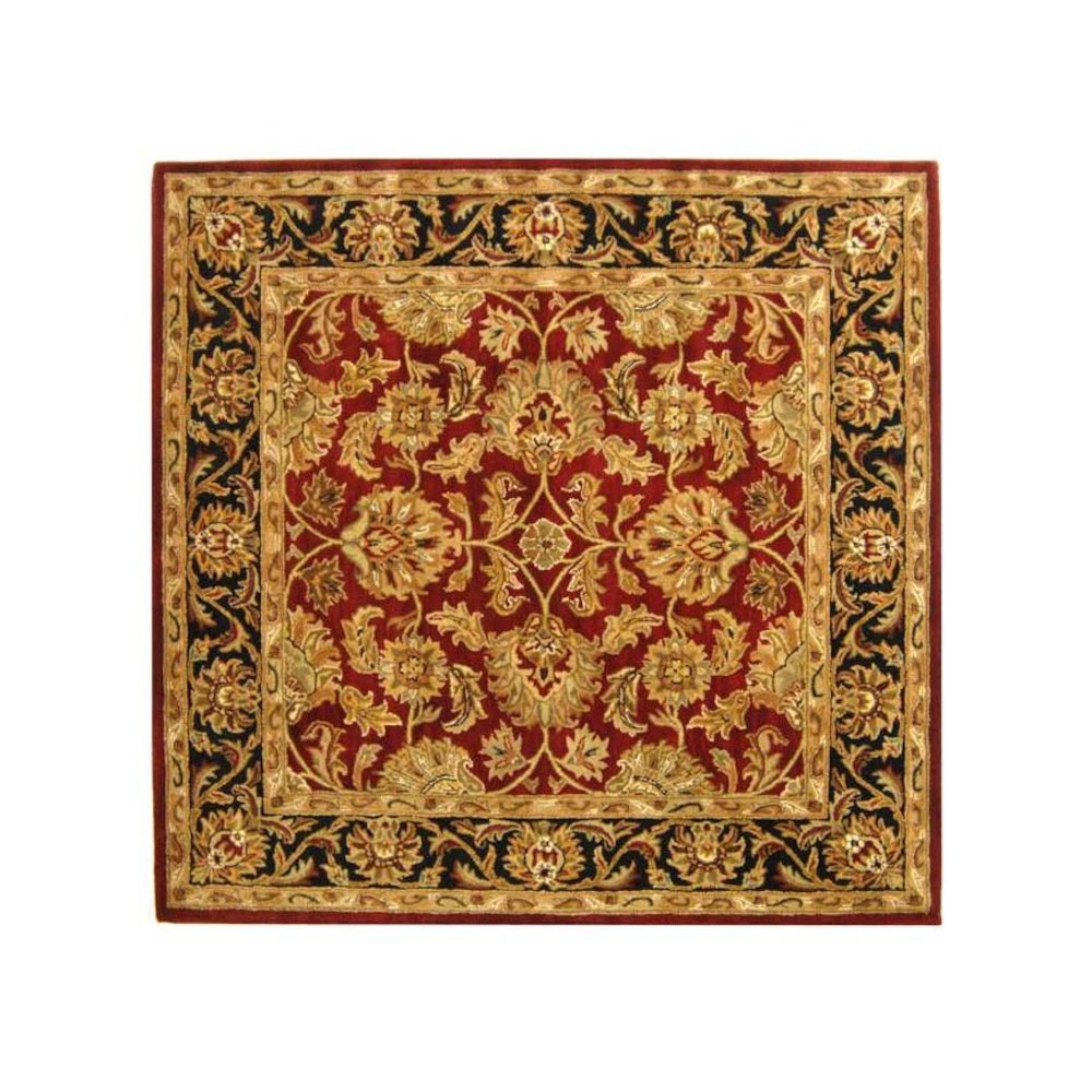 HERITAGE, RED / BLACK, 6' X 6' Square, Area Rug, HG628C-6SQ