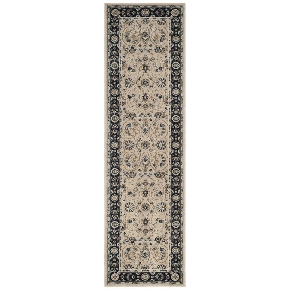 Light Beige / Anthracite Area Rug with Power Loomed Polypropylene Construction