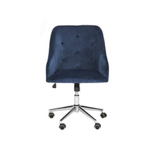 EVELYNN TUFTED VELVET CHROME LEG SWIVEL OFFICE CHAIR