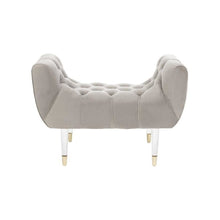 EUGENIE TUFTED VELVET ACRYLIC BENCH, SFV4705A