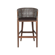 Dark Brown Adventure Bar Stool with Wood Frame and Foam Cushion