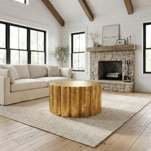 Gold Coffee Table with Iron Frame and Modern Design for Living Room