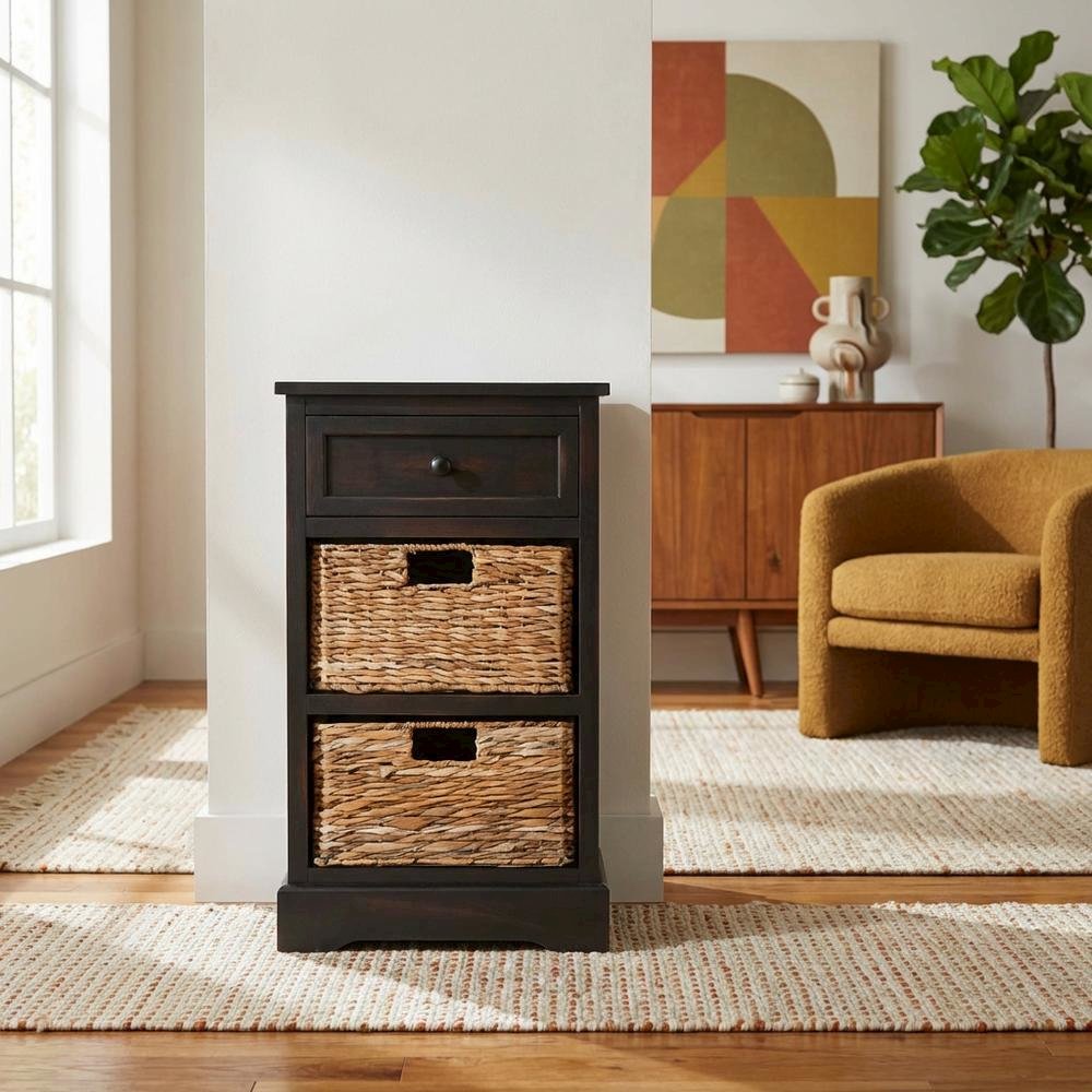 Brown, Side Table, Quality Build, Durable Wood Frame