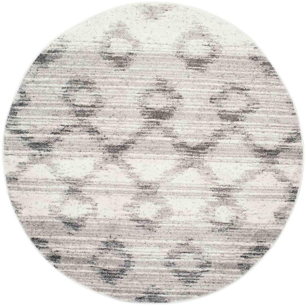 Adirondack, SILVER / CHARCOAL, 6' X 6' Round, Area Rug, ADR106P-6R