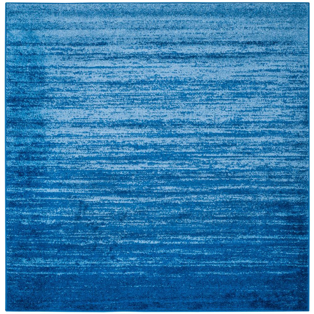 Adirondack, LIGHT BLUE / DARK BLUE, 4' X 4' Square, Area Rug, ADR113F-4SQ