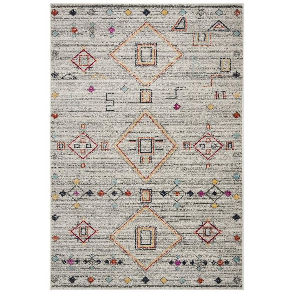 ADIRONDACK, LIGHT GREY / RED, 5'-1" X 7'-6", Area Rug, ADR208F-5