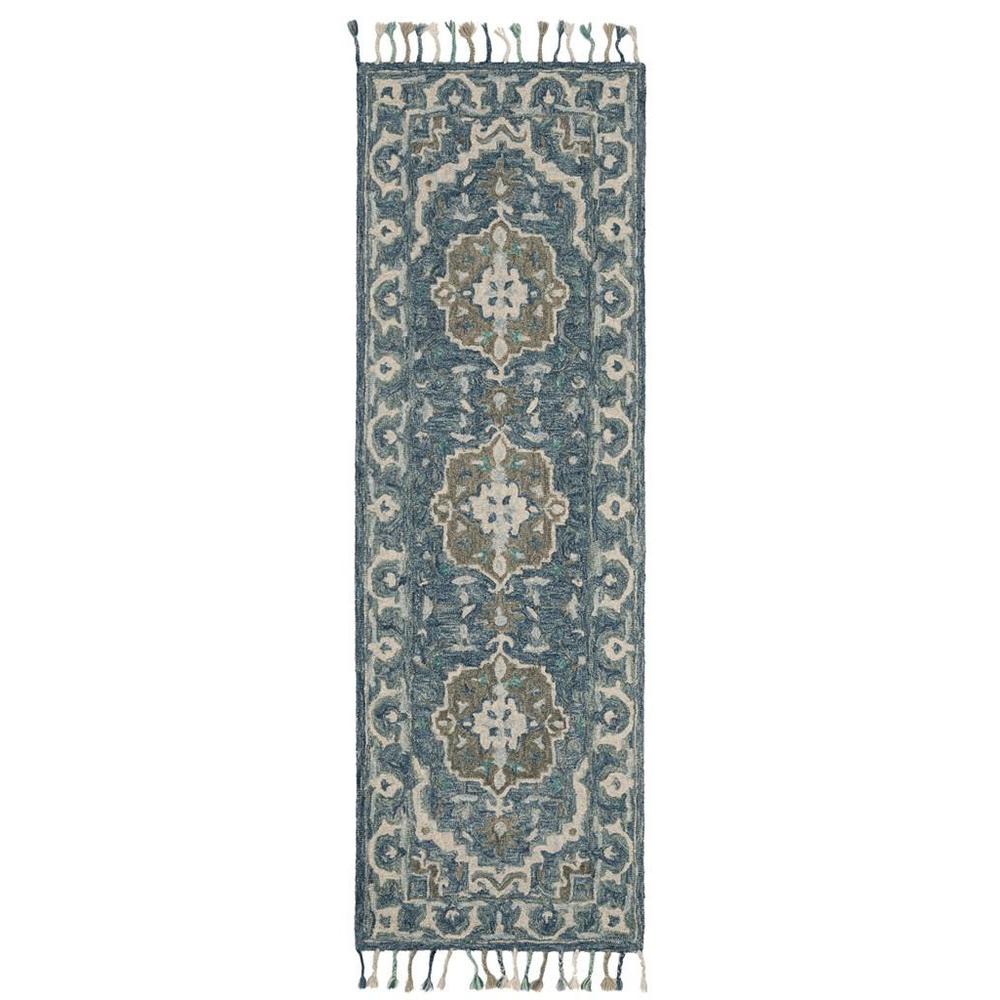 ASPEN, DARK BLUE / GREY, 2'-3" X 7', Area Rug