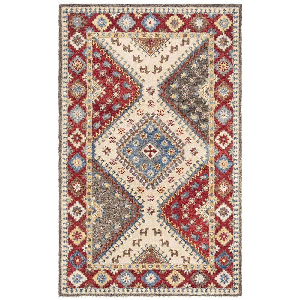ANTIQUITY, RED / IVORY, 3' X 5', Area Rug