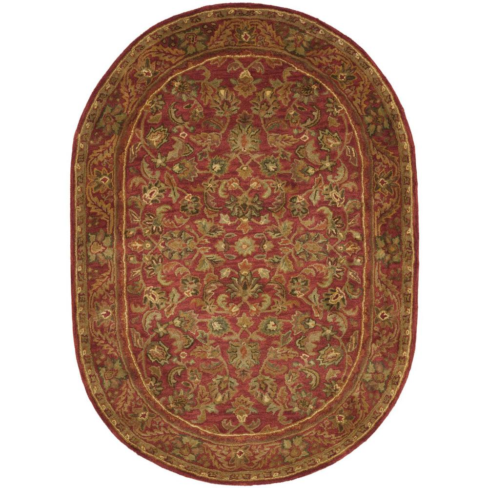 ANTIQUITY, RED / RED, 7'-6" X 9'-6" Oval, Area Rug