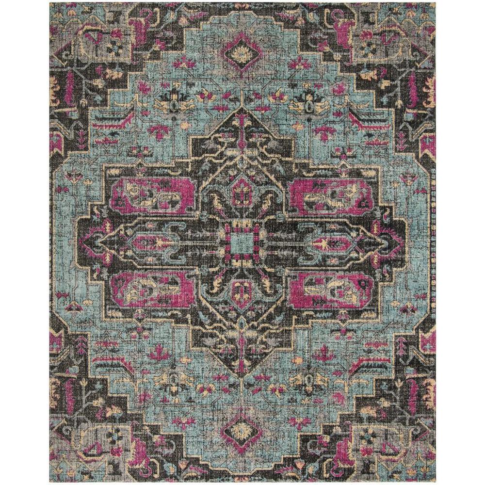 ARTISAN, LIGHT BLUE / BLACK, 9' X 12', Area Rug, ATN511L-9