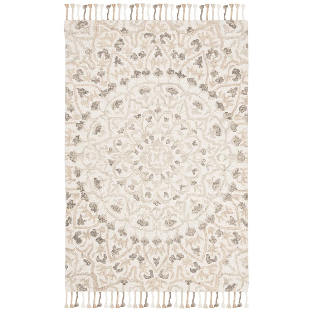 BLOSSOM, IVORY / TAUPE, 4' X 6', Area Rug