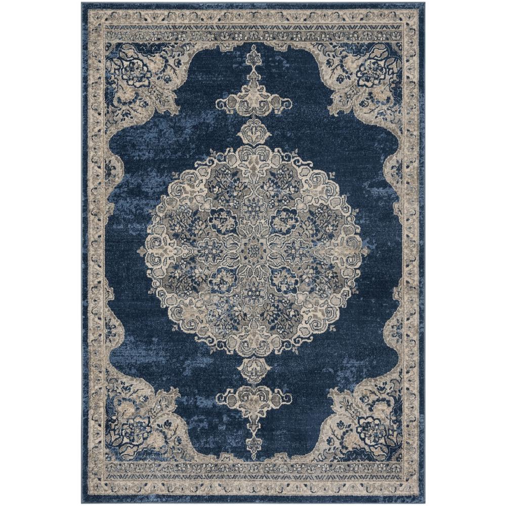 BRENTWOOD, NAVY / LIGHT GREY, 4' X 6', Area Rug, BNT867M-4