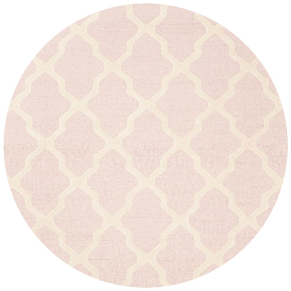 CAMBRIDGE, LIGHT PINK / IVORY, 6' X 6' Round, Area Rug, CAM121M-6R