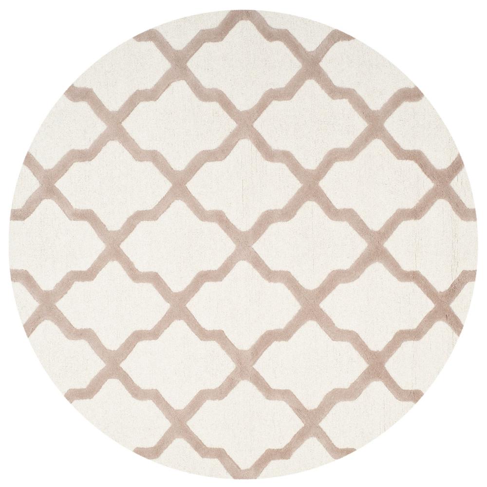 CAMBRIDGE, IVORY / BEIGE, 4' X 4' Round, Area Rug