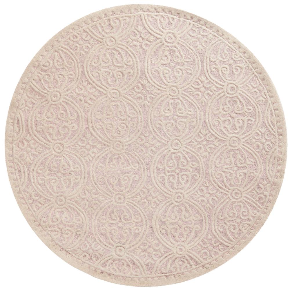 CAMBRIDGE, LIGHT PINK / IVORY, 6' X 6' Round, Area Rug, CAM123M-6R