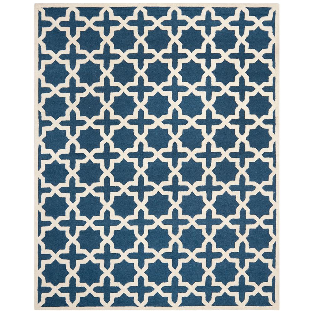 CAMBRIDGE, NAVY BLUE / IVORY, 11' X 15', Area Rug, CAM125G-1115