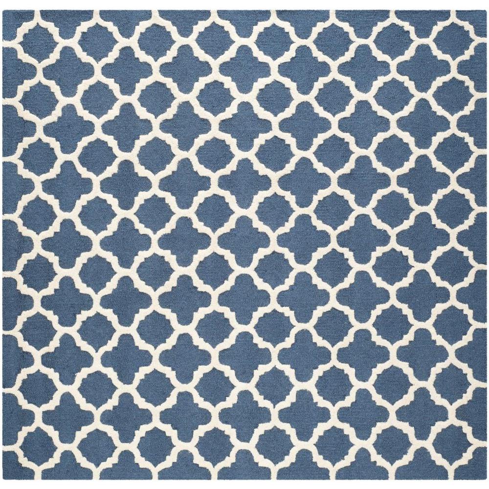 CAMBRIDGE, NAVY / IVORY, 8' X 8' Square, Area Rug, CAM130G-8SQ
