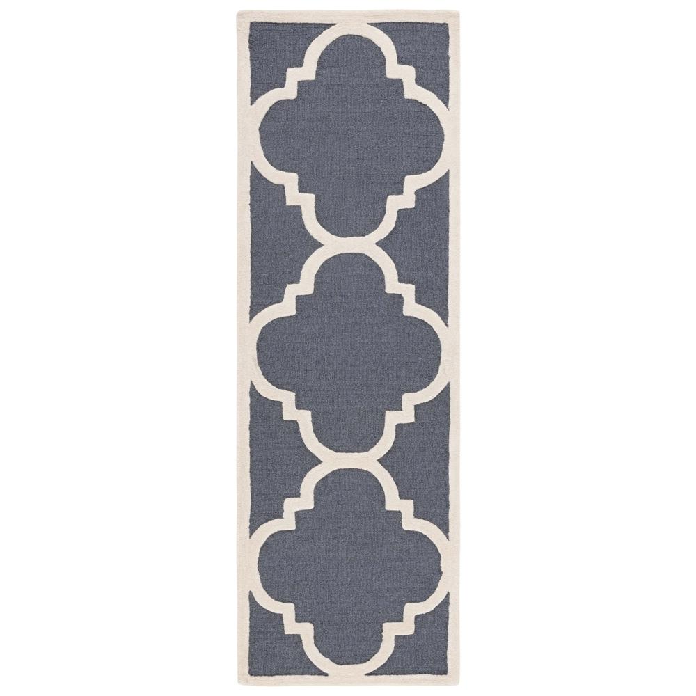 CAMBRIDGE, DARK GREY / IVORY, 2'-6" X 10', Area Rug, CAM140X-210