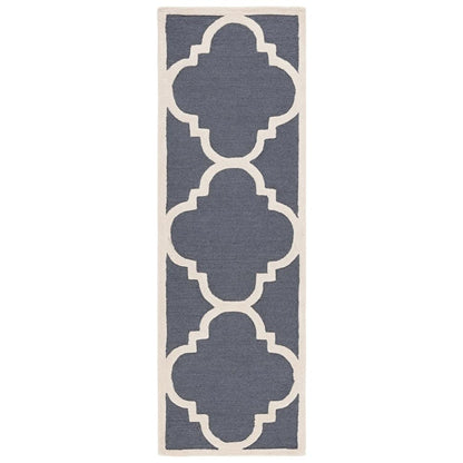 CAMBRIDGE, DARK GREY / IVORY, 2'-6" X 10', Area Rug, CAM140X-210