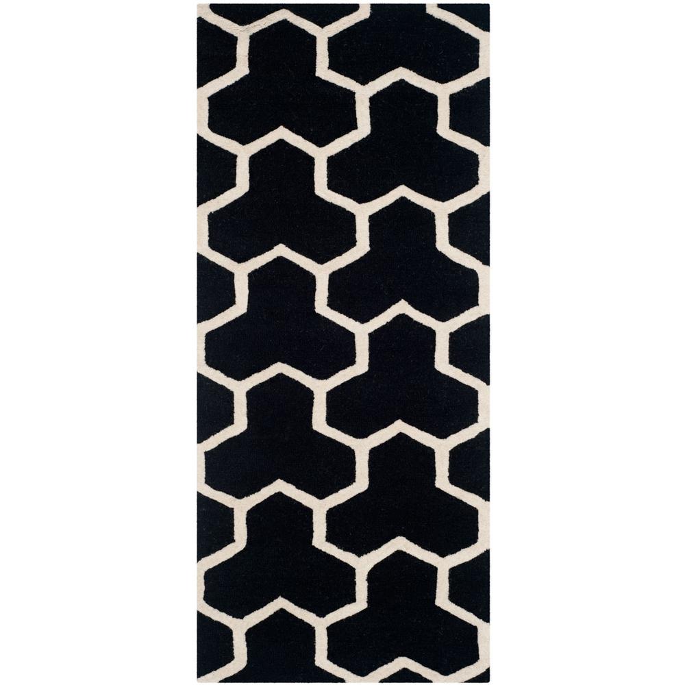 CAMBRIDGE, BLACK / IVORY, 3' X 5', Area Rug, CAM146E-3