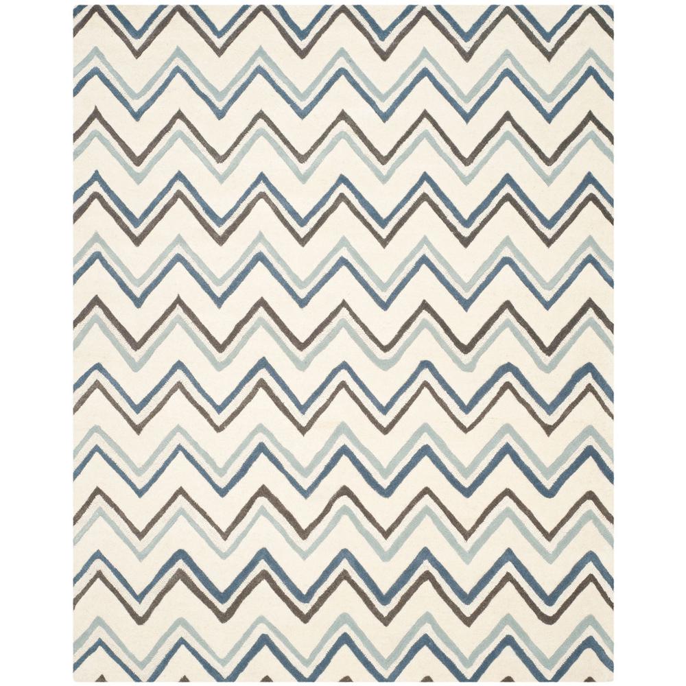 CAMBRIDGE, IVORY / BLUE, 9' X 12', Area Rug