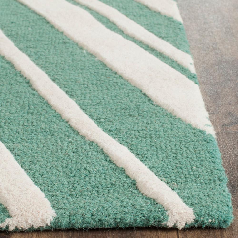 CAMBRIDGE, TEAL / IVORY, 2'-6" X 12', Area Rug, CAM711T-212