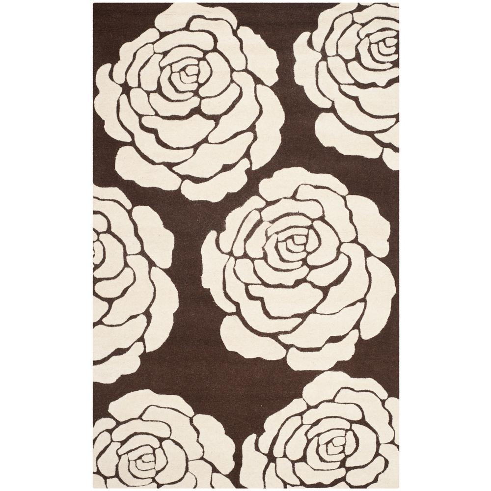 CAMBRIDGE, BROWN / IVORY, 5' X 8', Area Rug, CAM782R-5