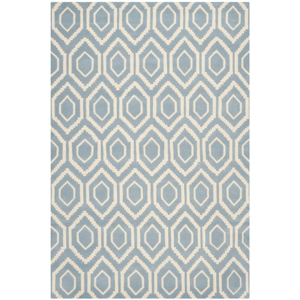 CHATHAM, BLUE / IVORY, 6' X 9', Area Rug, CHT731B-6