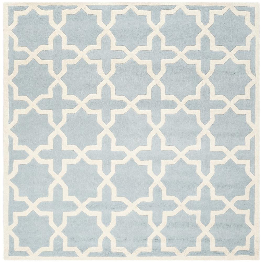 CHATHAM, BLUE / IVORY, 7' X 7' Square, Area Rug, CHT732B-7SQ