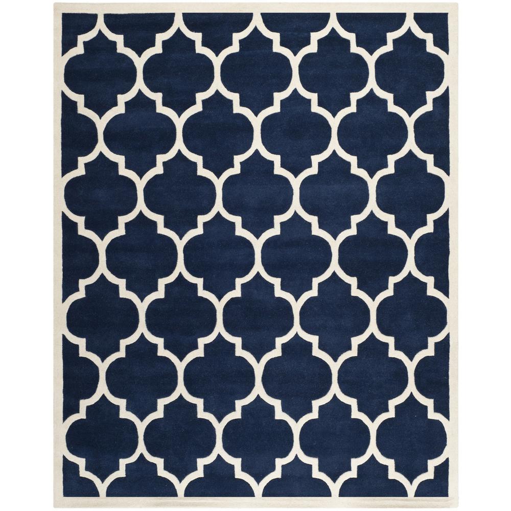 CHATHAM, DARK BLUE / IVORY, 11' X 15', Area Rug, CHT733C-1115