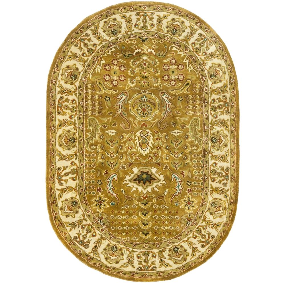 CLASSIC, GOLD / BEIGE, 7'-6" X 9'-6" Oval, Area Rug, CL764A-8OV