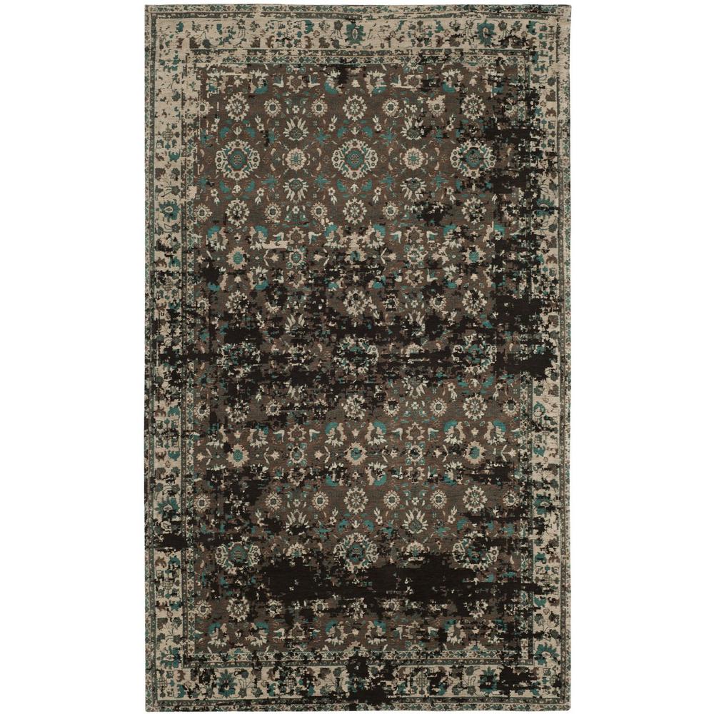 CLV-CLASSIC VINTAGE, TEAL / BEIGE, 5' X 8', Area Rug