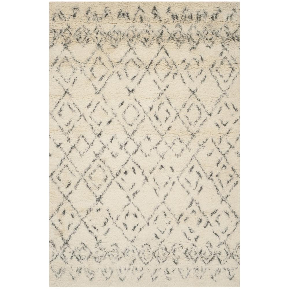 CASABLANCA, IVORY / GREY, 6' X 9', Area Rug, CSB845A-6