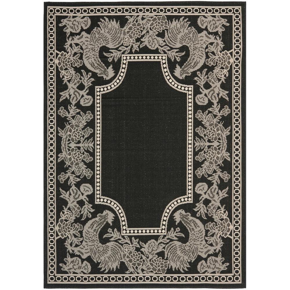 COURTYARD, BLACK / SAND, 5'-3" X 7'-7", Area Rug, CY3305-3908-5
