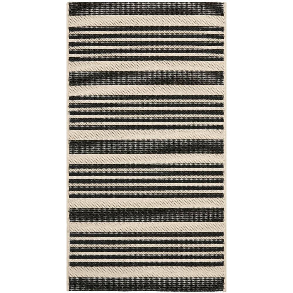 COURTYARD, BLACK / BONE, 2'-7" X 5', Area Rug, CY6062-216-3