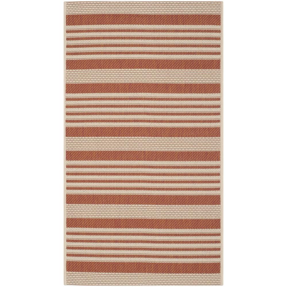 COURTYARD, TERRACOTTA / BEIGE, 2'-7" X 5', Area Rug, CY6062-241-3