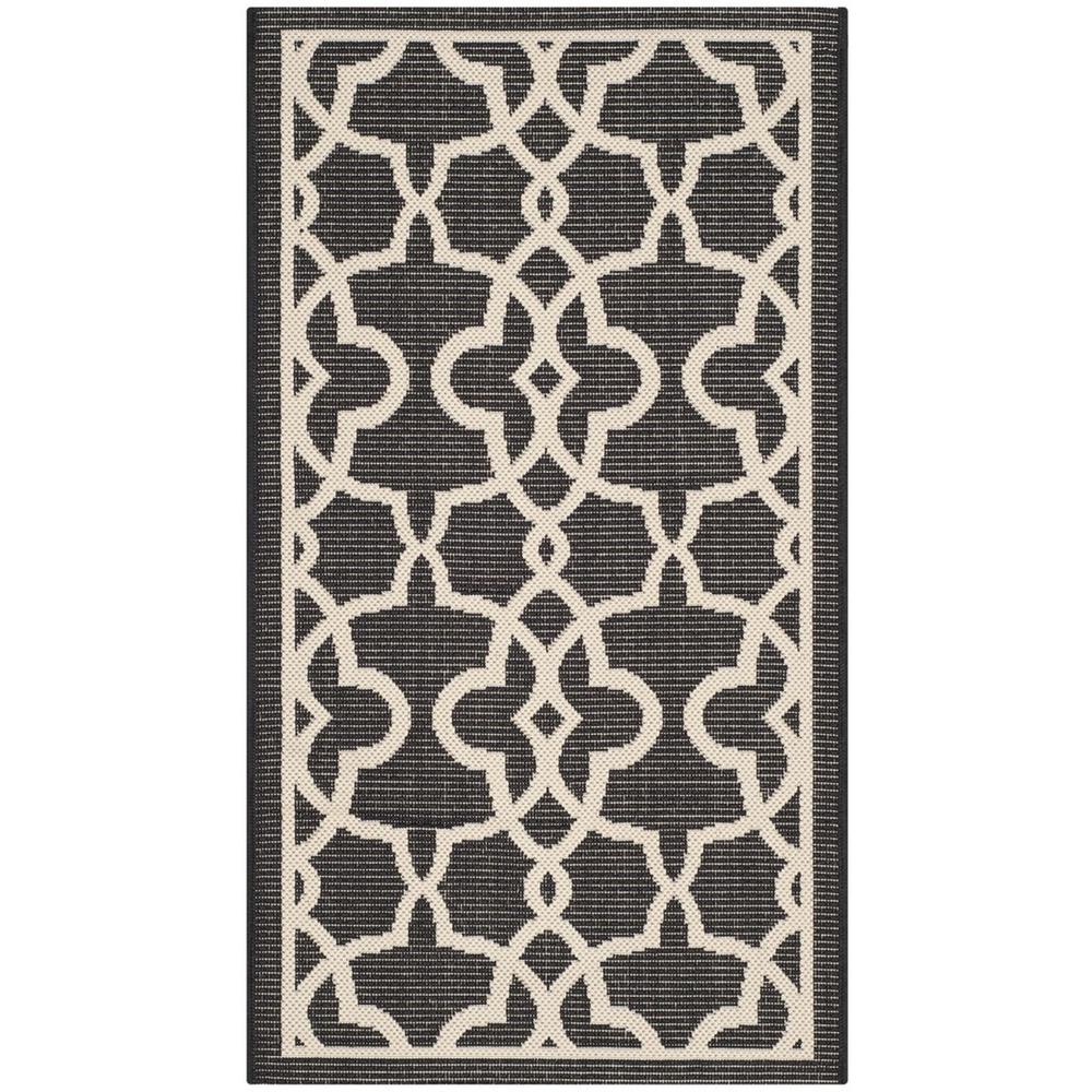 COURTYARD, BLACK / BEIGE, 2'-7" X 5', Area Rug, CY6071-266-3