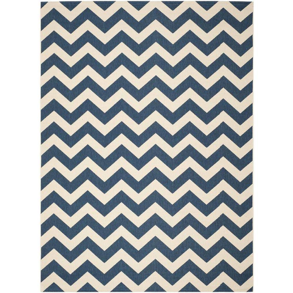 COURTYARD, NAVY / BEIGE, 9' X 12', Area Rug, CY6244-268-9