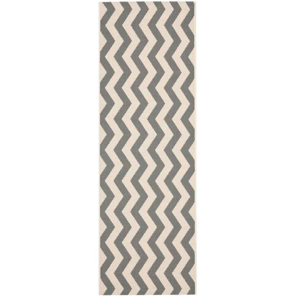 COURTYARD, GREY / BEIGE, 2'-3" X 12', Area Rug, CY6245-246-212
