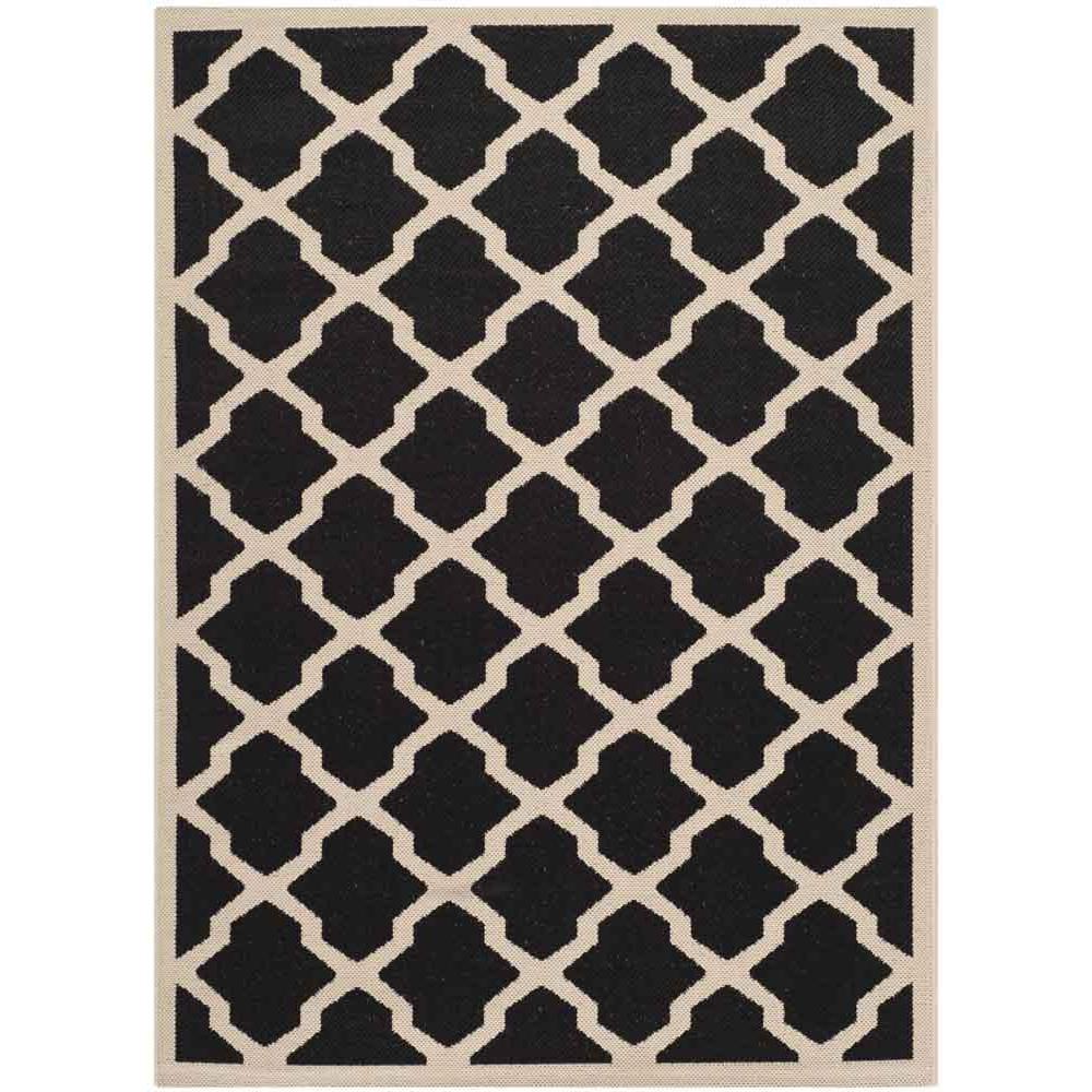 COURTYARD, BLACK / BEIGE, 5'-3" X 7'-7", Area Rug, CY6903-266-5