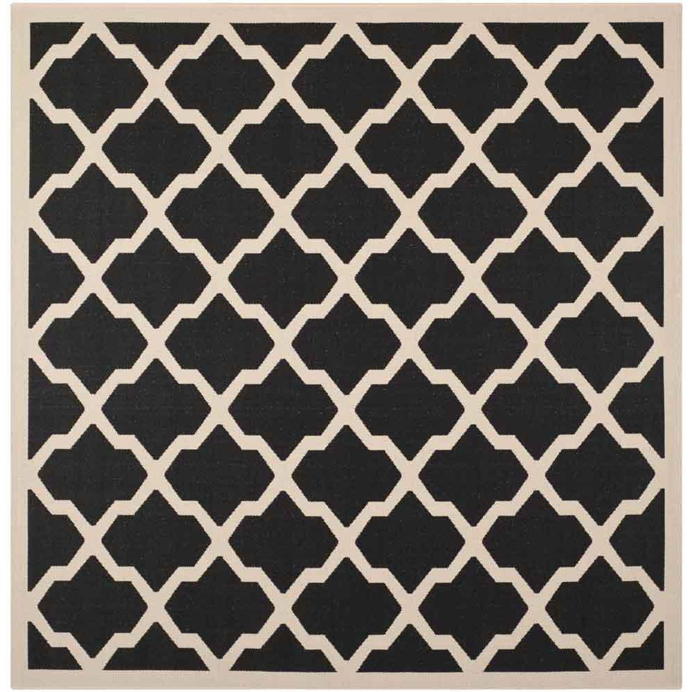 COURTYARD, BLACK / BEIGE, 5'-3" X 5'-3" Square, Area Rug, CY6903-266-5SQ