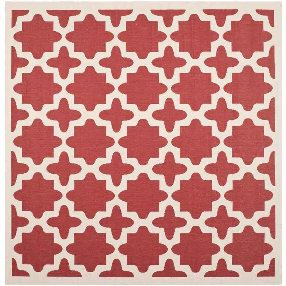 COURTYARD, RED / BONE, 5'-3" X 5'-3" Square, Area Rug, CY6913-248-5SQ