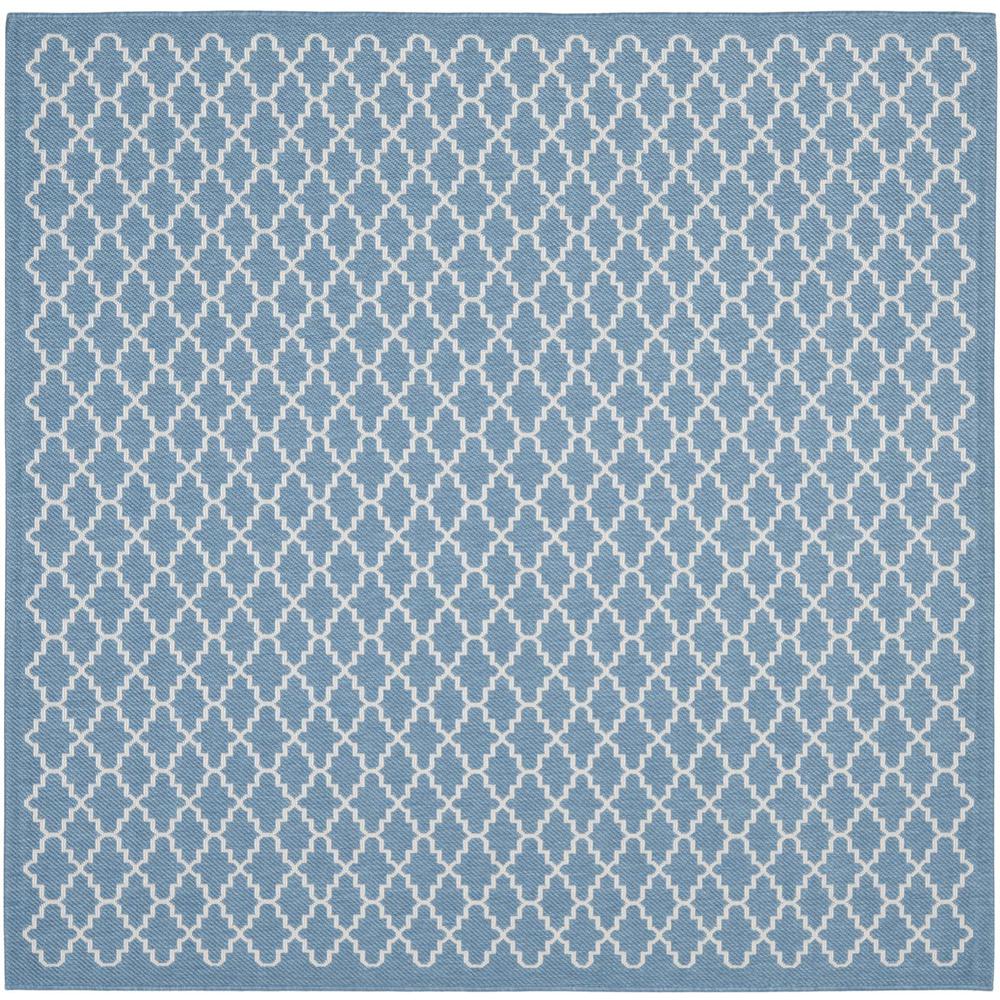COURTYARD, BLUE / BEIGE, 6'-7" X 6'-7" Square, Area Rug, CY6919-243-7SQ