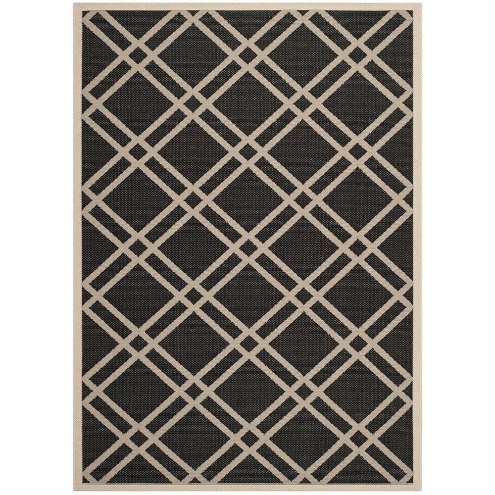 COURTYARD, BLACK / BEIGE, 5'-3" X 7'-7", Area Rug, CY6923-266-5